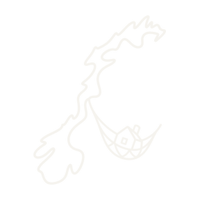 Continuous-line editorial illustration representing Norway.