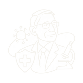 Editorial illustration representing Anthony Fauci.