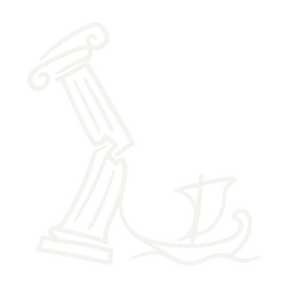 Continuous-line editorial illustration representing Late Bronze Age collapse.