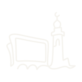 Continuous-line editorial illustration representing Casablanca, Morocco.
